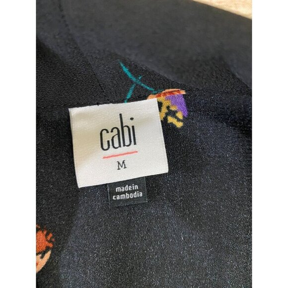 Cabi Women's Black Long Sleeve Floral Divine Dress Fall 2022 - Medium - Picture 5 of 14